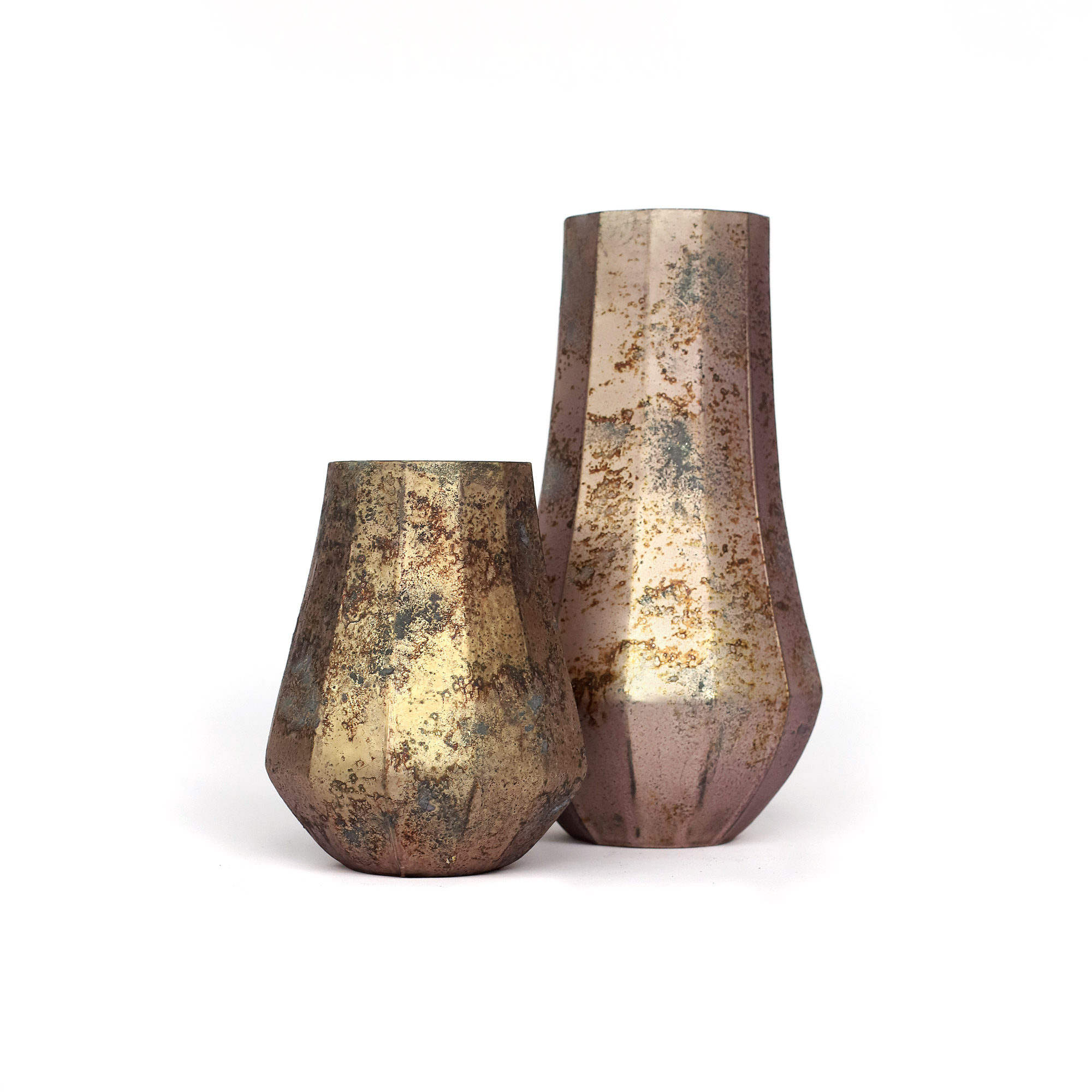 Glasvase 'Raoul', antik kupfer, Ø 10 cm, H 15 cm von fischer's lagerhaus
