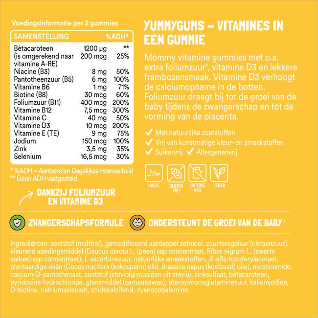 Yummygums Mommy Suikervrij 60 stuks