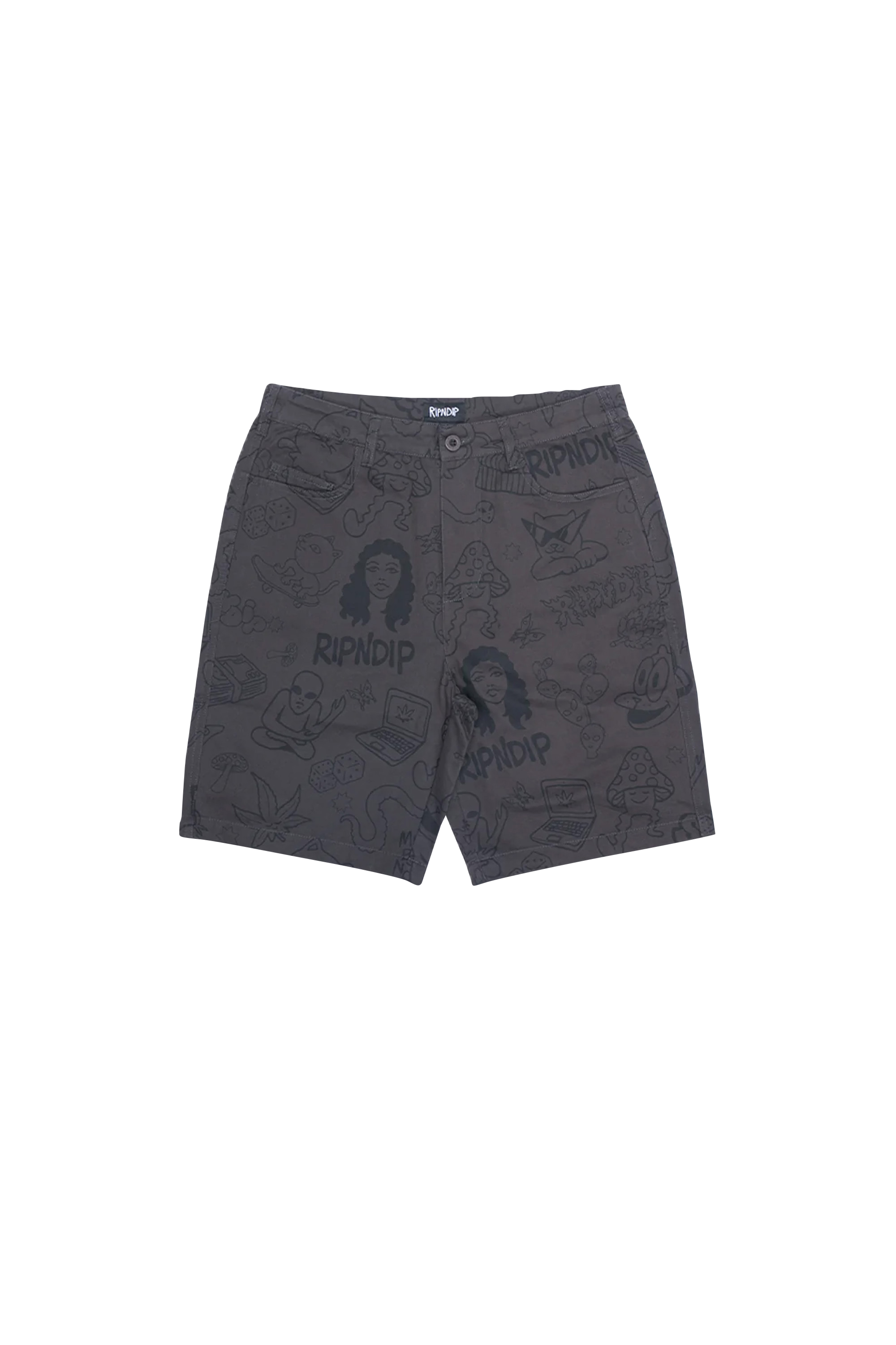 RIPNDIP Short NERM DOODLE TWILL Marron