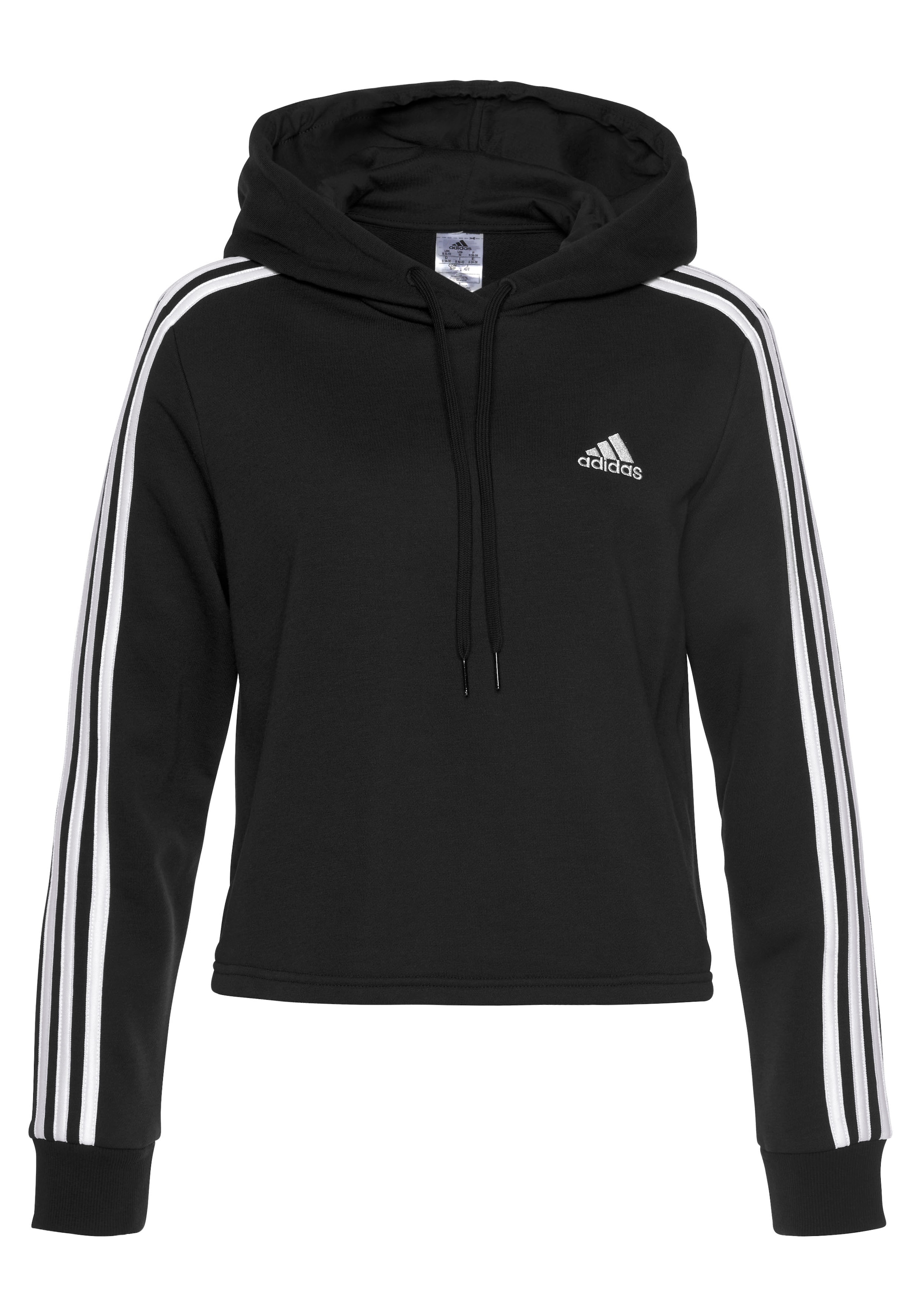 adidas Sportswear Kapuzensweatshirt »ESSENTIALS 3-STREIFEN CROPPED HOODIE«