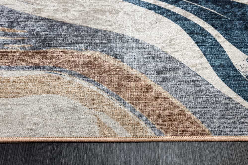 Moderner Teppich EARTH 230x160cm braun beige blau Flachgewebe Indoor