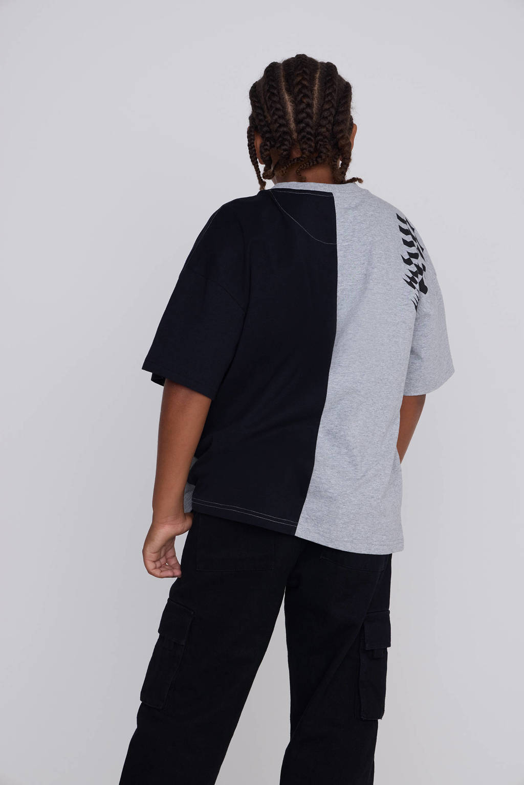 Coolcat Colourblock T-shirt Tate met Print