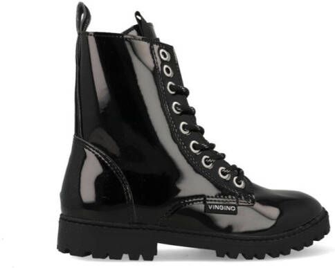 Vingino Eva High Veterboots Laarzen Met Veters Zwart