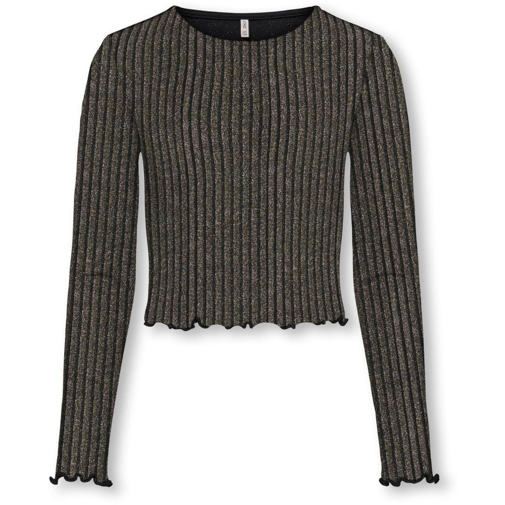 Køb kids ONLY Black Lurex Light Gold/Silver/Wide Stripe Kogqueen L/S Glitter Top Bf Jrs