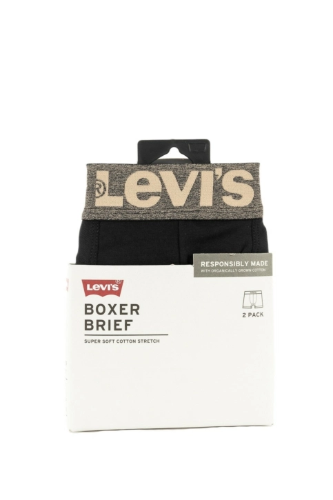 calecons et slips levi's® melange wb boxer brief organic co 2p marron