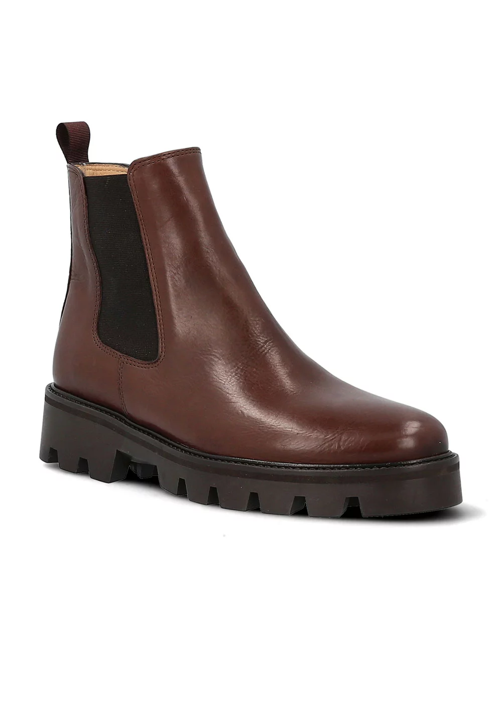 BOOTS LAURENE CUIR MARRON