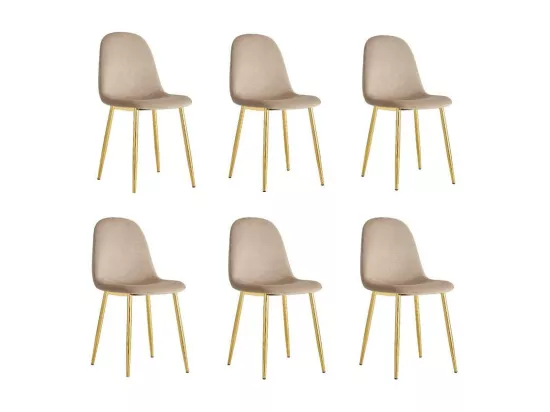 CHAISE SCANDINAVE GOLD TAUPE X4 PCS
