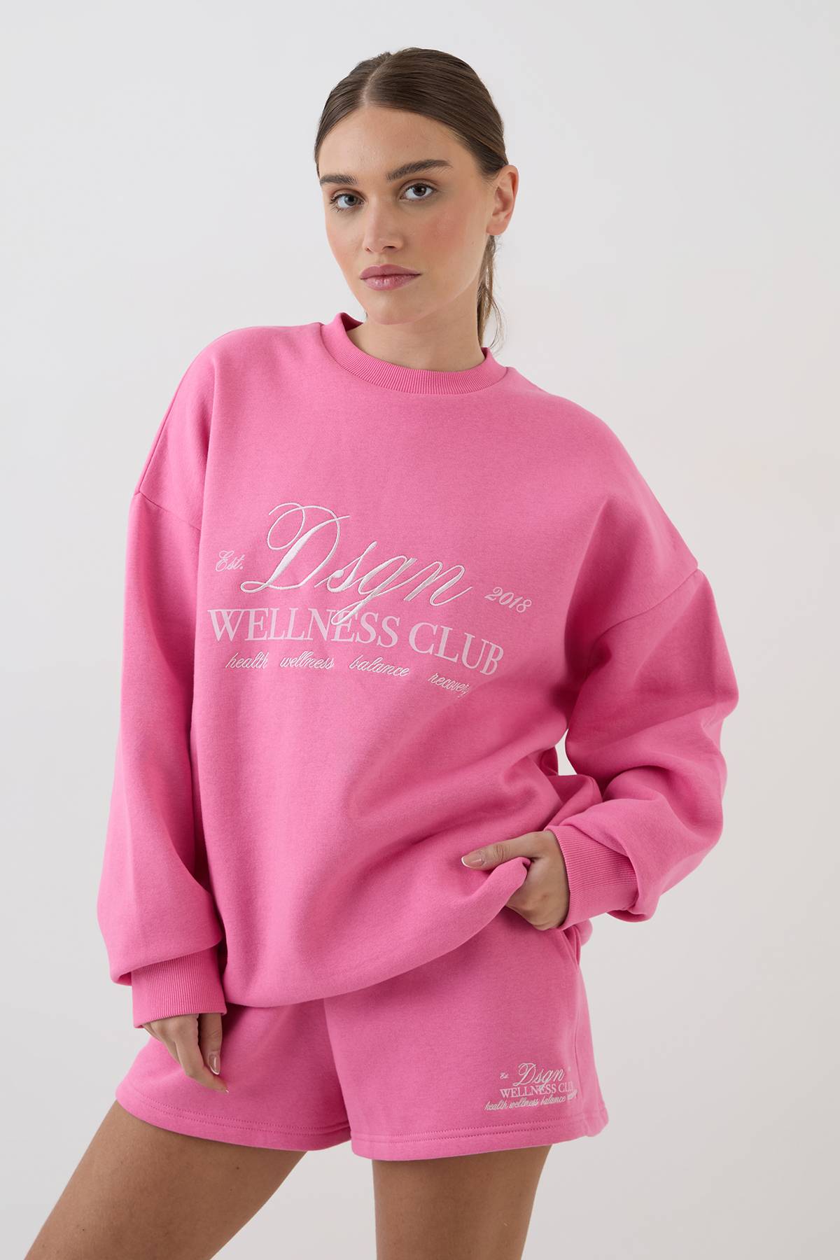 Ensemble De Survêtement Sweat-shirt Oversize Et Short Wellness Club Dsgn Studio
