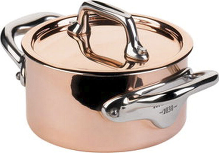 Mauviel GRYDE M/LÅG Ø9 CM - 150S Kobber/stål