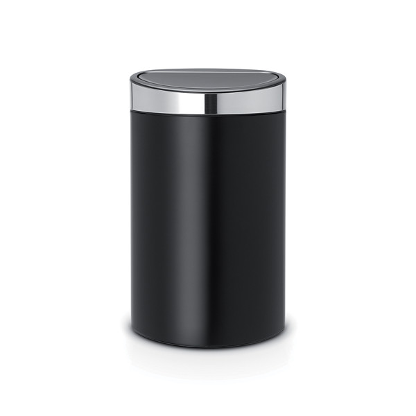Poubelle Touch Bin demi lune 40 L noire Brabantia