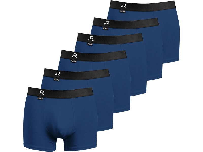 FLIZZER Unterhosen Trunk Der Charmeur 6er Pack Blau, S Herrenunterwäsche