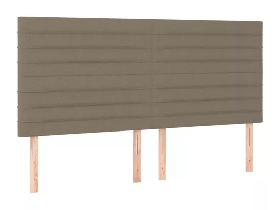 Tête de lit à LED Taupe 160x5x118/128 cm Tissu