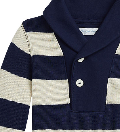 Polo Ralph Lauren Heldragt - Strik - Navy/Beigestribet