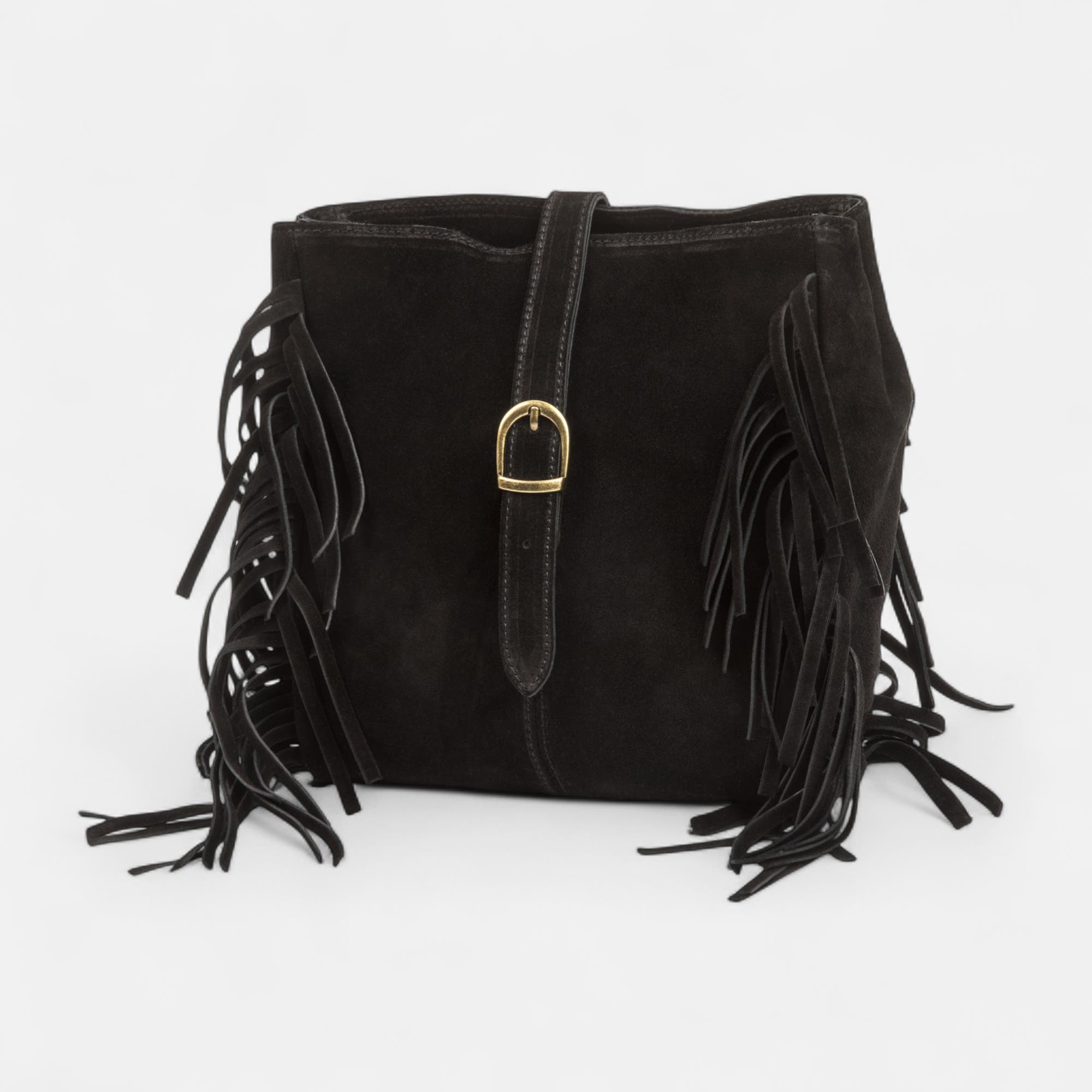 Sac bandoulière en cuir noir