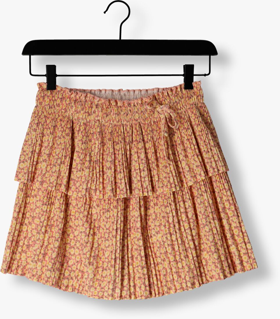 LIKE FLO oranje like flo minirok fancy flower crepe skirt