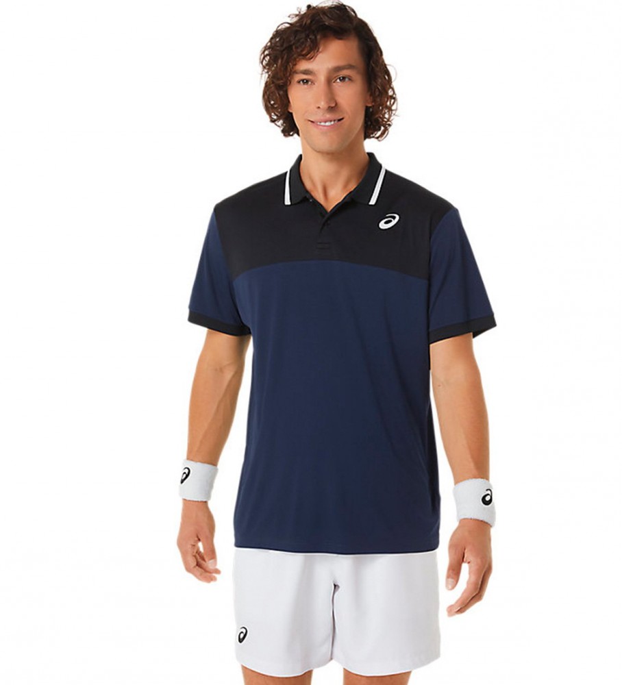 Asics Polo Court azul marinho, preto