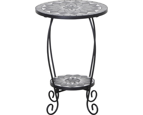 Siena Garden Como bijzettafel Ø 40 x 60 cm zwart