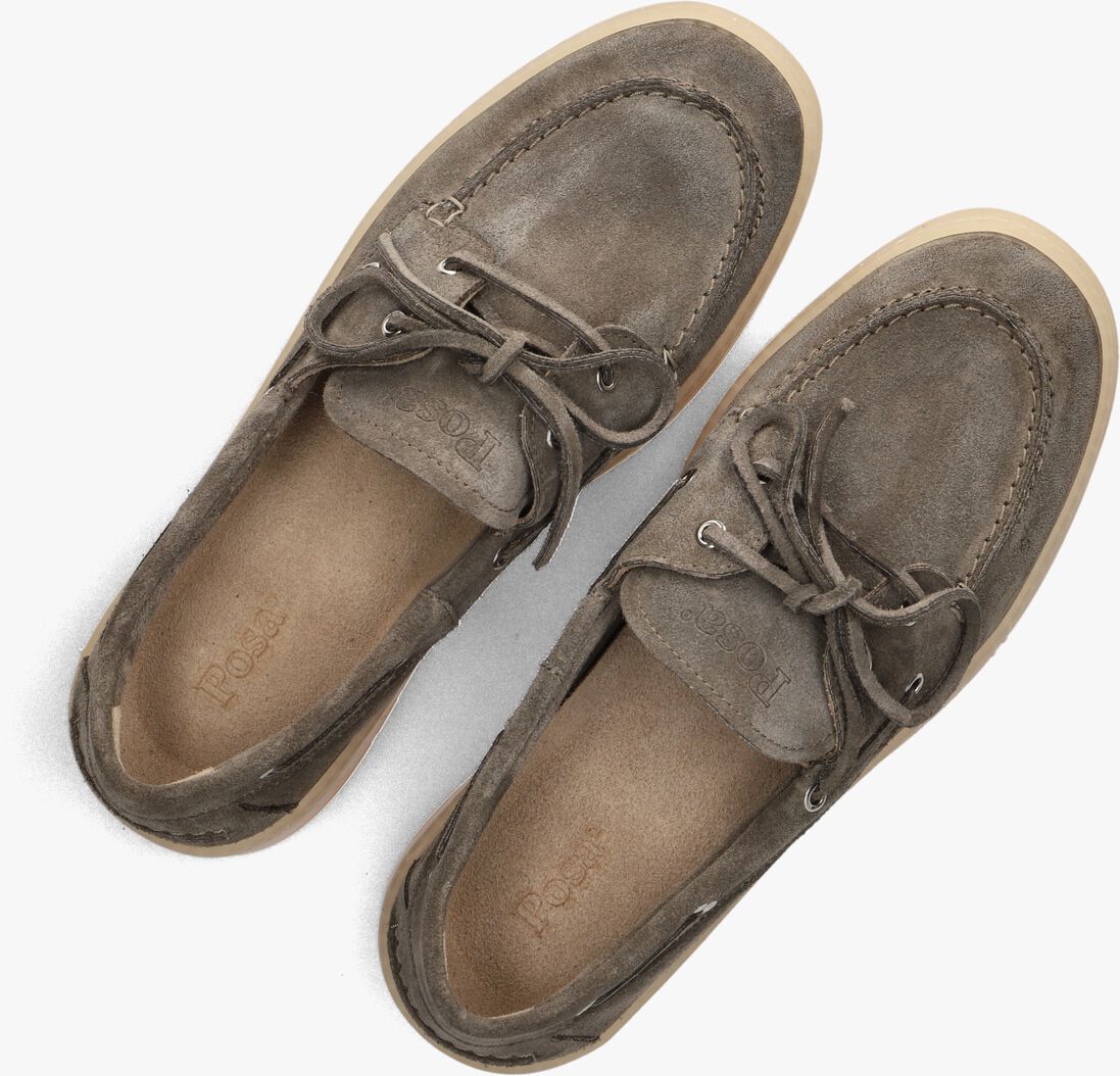 taupe posa mocassins boat loafer m