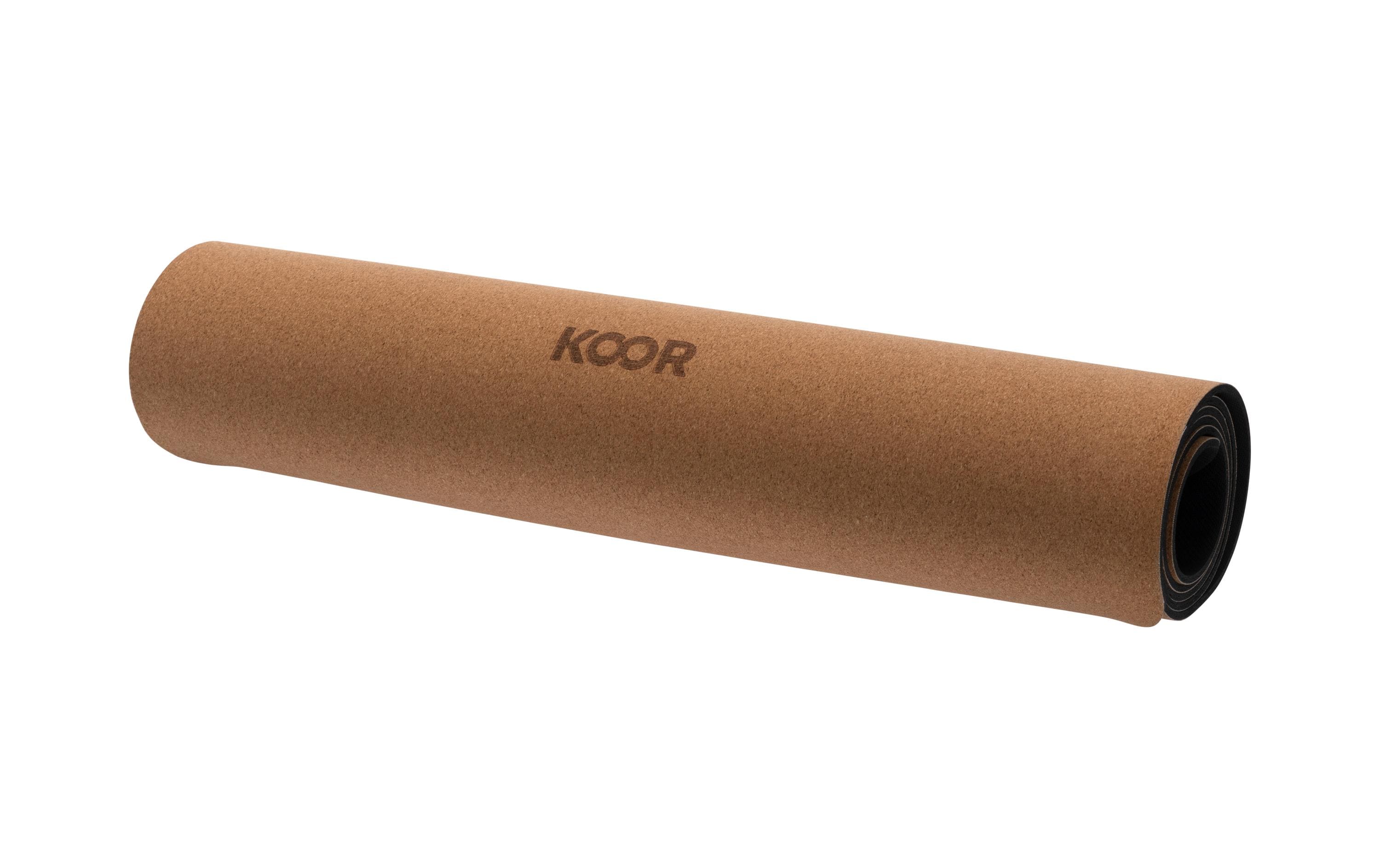 Yogamatte Kork Pro und Trinkflasche 500 mlNachhaltige Trainingsmatte und Thermosflasche aus Edelstahl