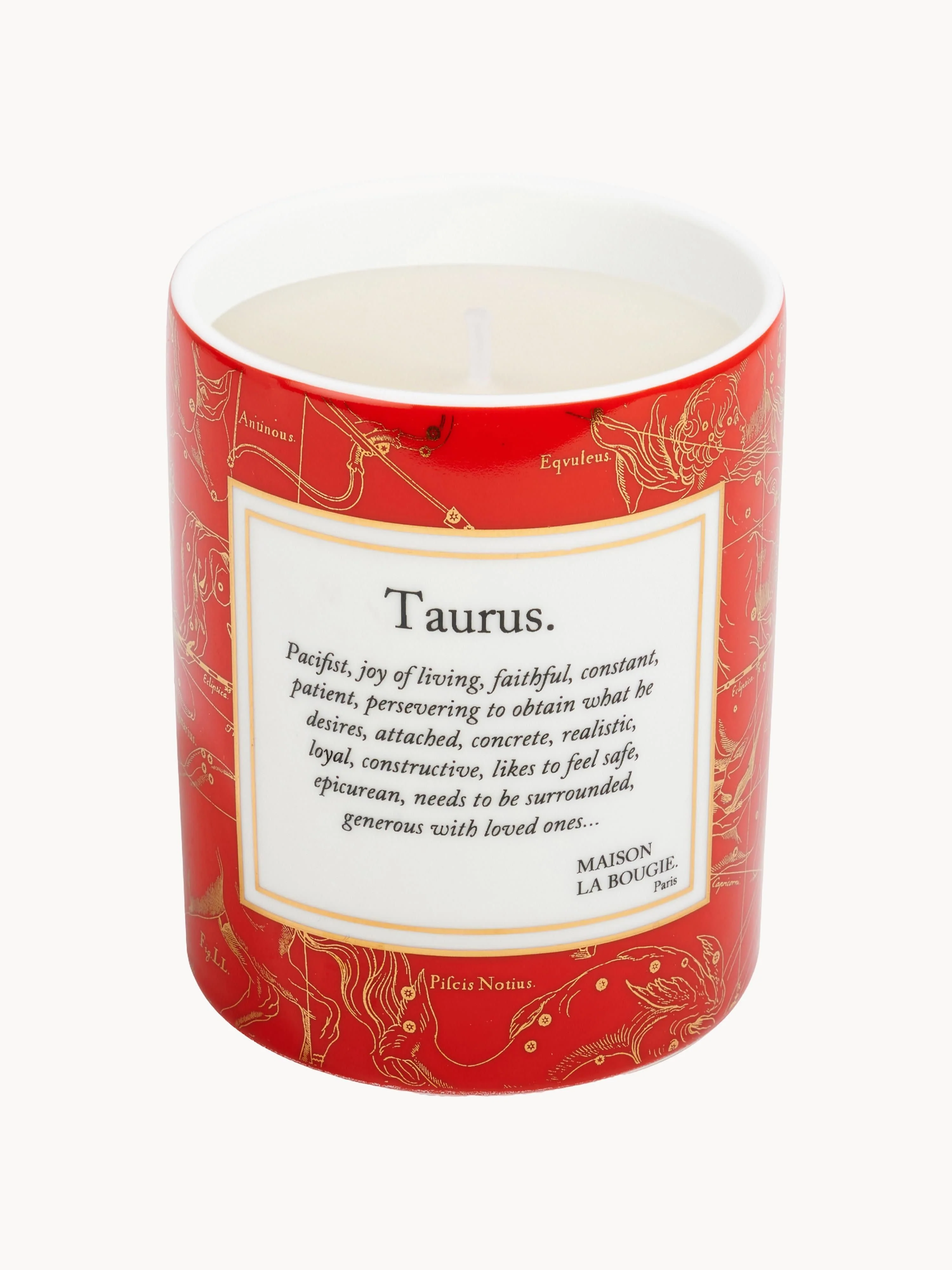 Handgemaakte geurkaars Taurus (mandarijn, sandelhout & patchouli)