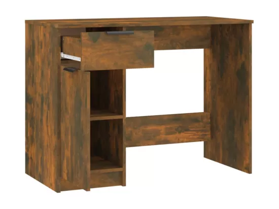 Bureau Chêne fumé 100x50x75 cm Bois d'ingénierie