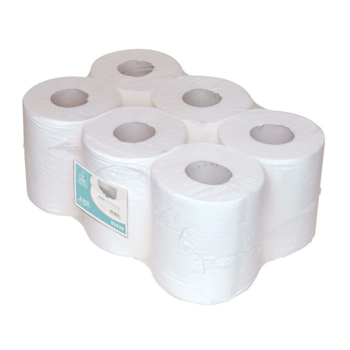 Midirollen 6st wit 1laags cellulose 300meter 6rollen ECO (p53530)