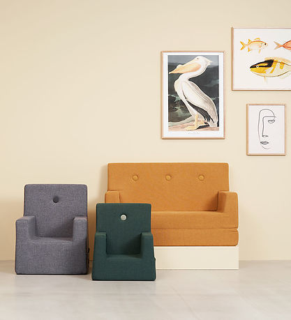 by Klip Klap L?nestol - Kids Chair XL - Blåe Grey w. Grey
