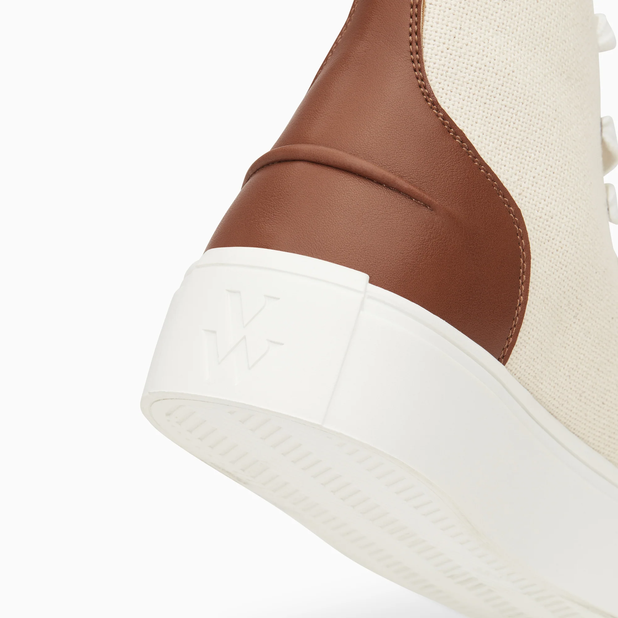 Sneakers-Baskets monogramme Pina montantes beige et camel