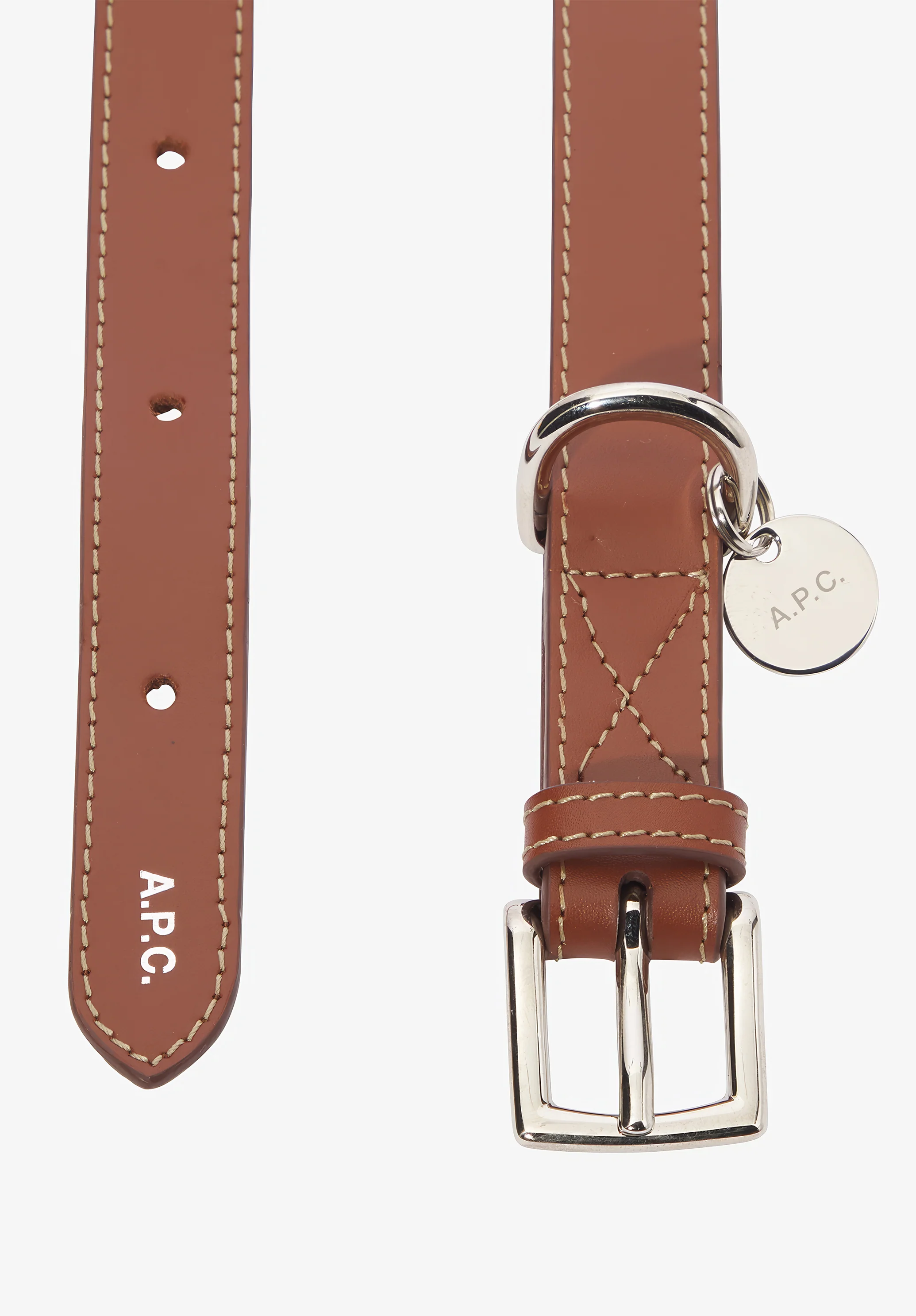 Collier Cuir Toutou - Noisette