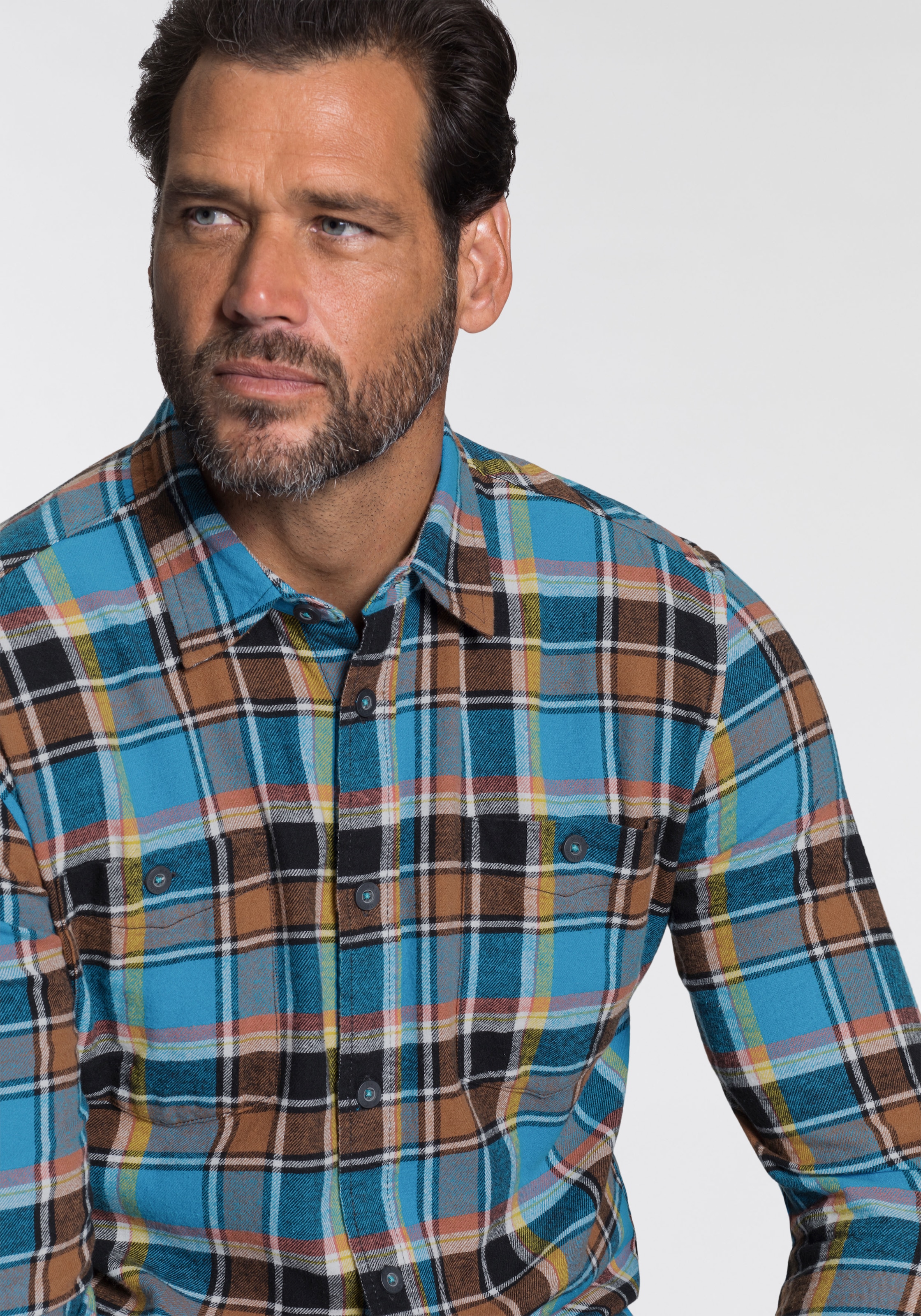 Man's World Flanellhemd , mit 2 Brusttaschen