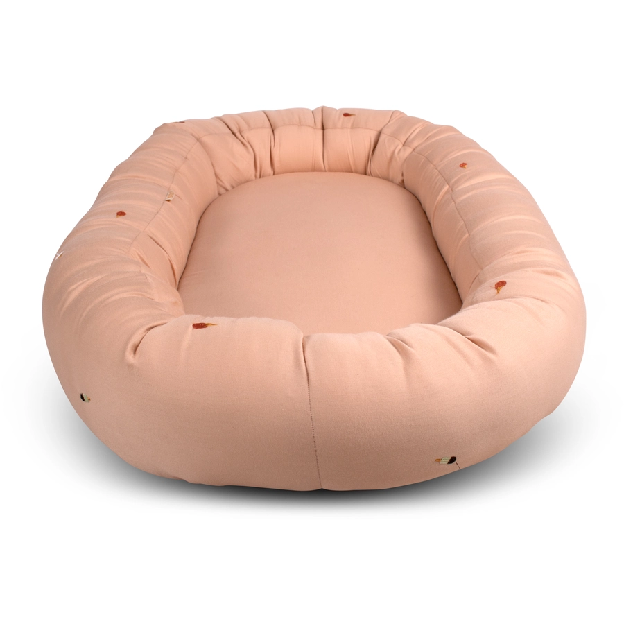 Filibabba Babynest 2. Generation Cool Summer Stickerei, Frappé