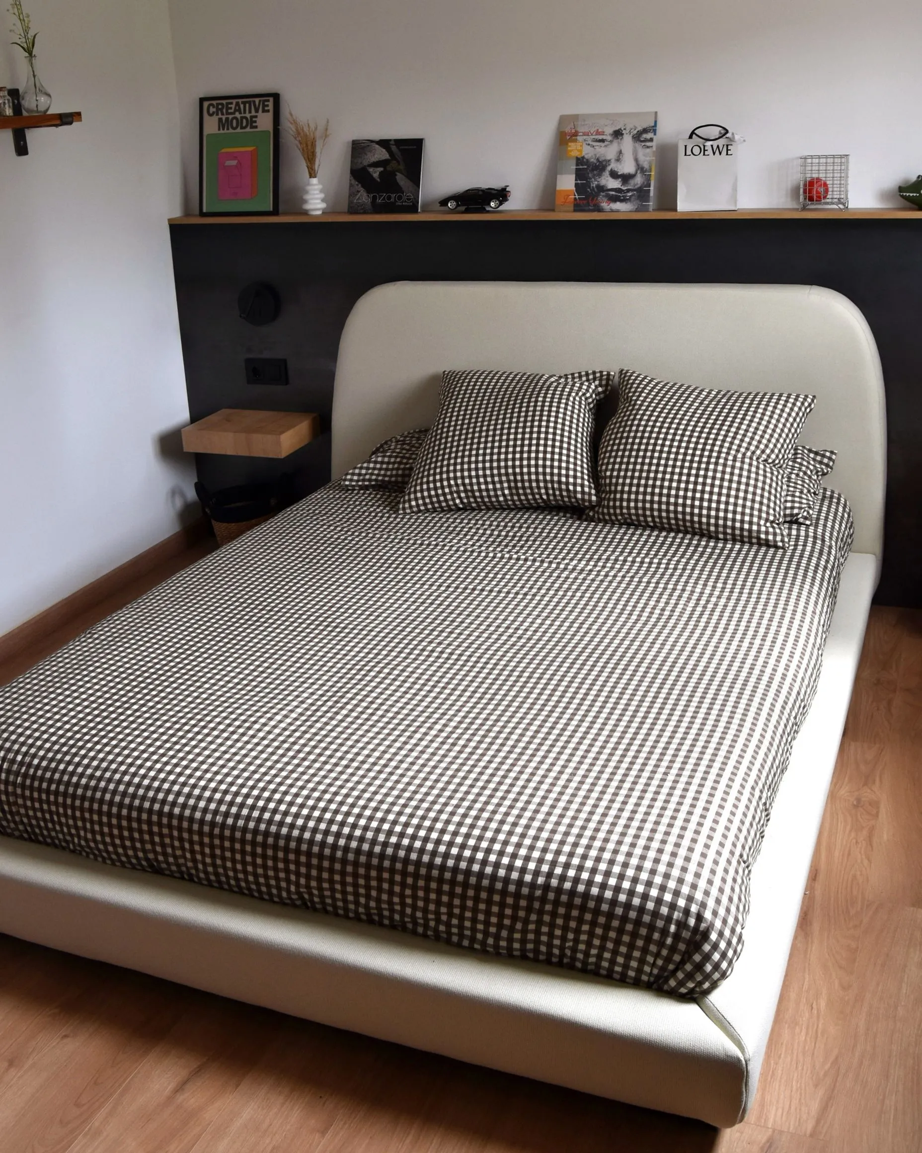 Bed Stof ROISEL 160 x 200 cm Lichtbeige