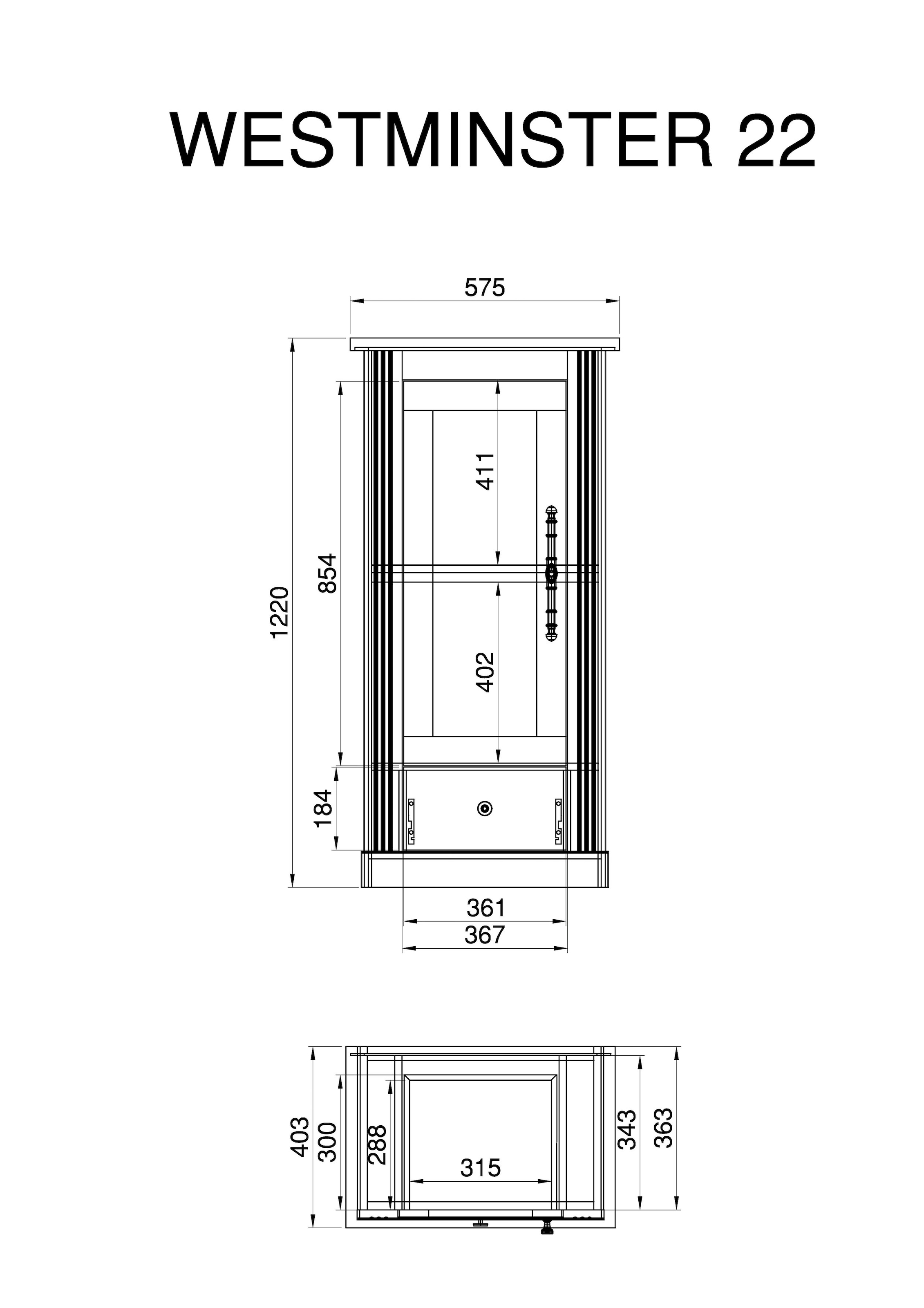 Home affaire Wohnwand »Westminster TOPSELLER!« Set, Vitrine, Lowboard, Kommode, 3 Stk. tlg.