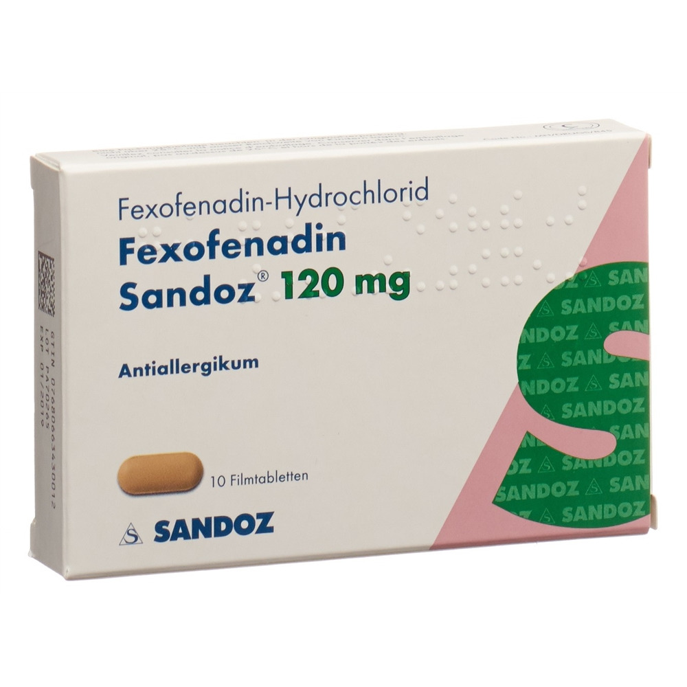 FEXOFENADINE Sandoz Filmtabl 120 mg Blist 10 Stk