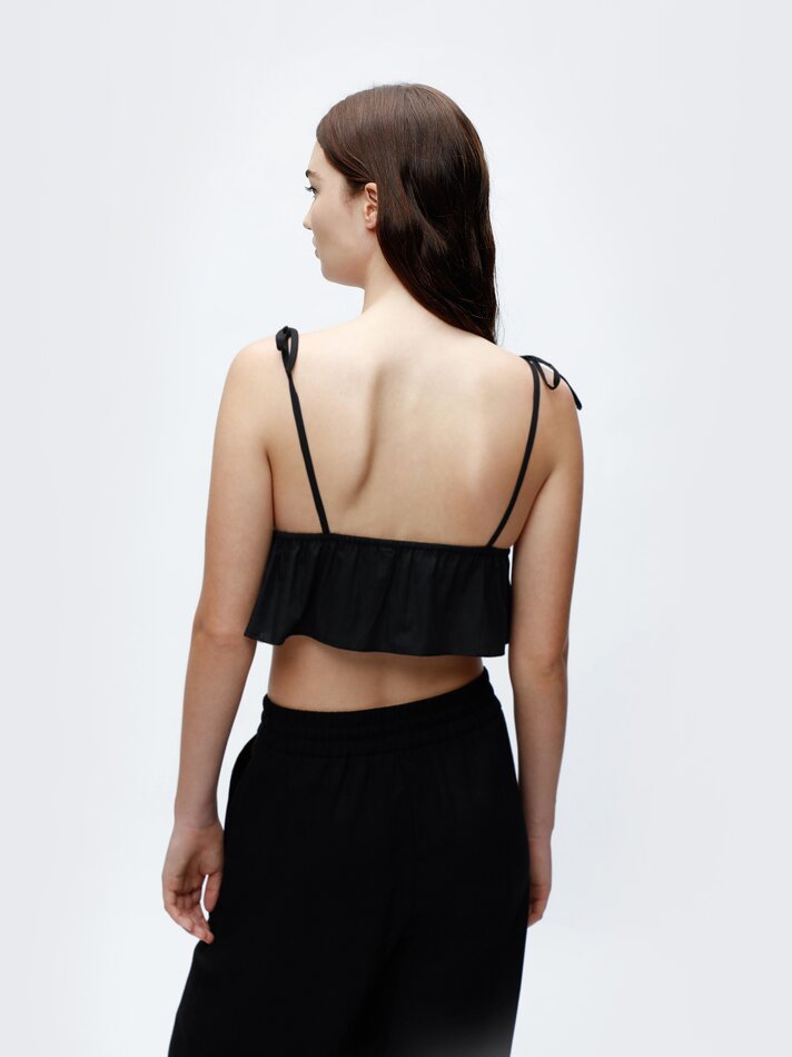 Top com alça ajustável - Preto