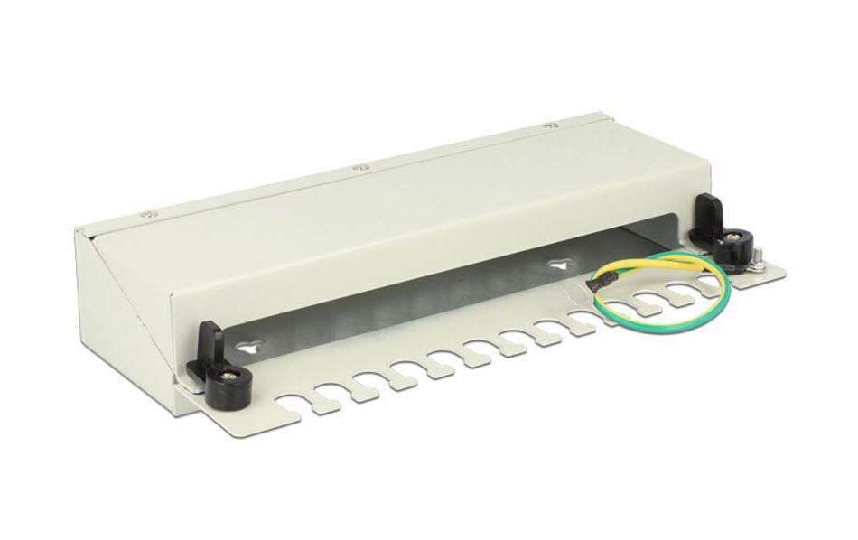 Netzwerkpanel Keystone 12-Port Desktop, grauKeystone Desktop Patchpanel 12 Port grau