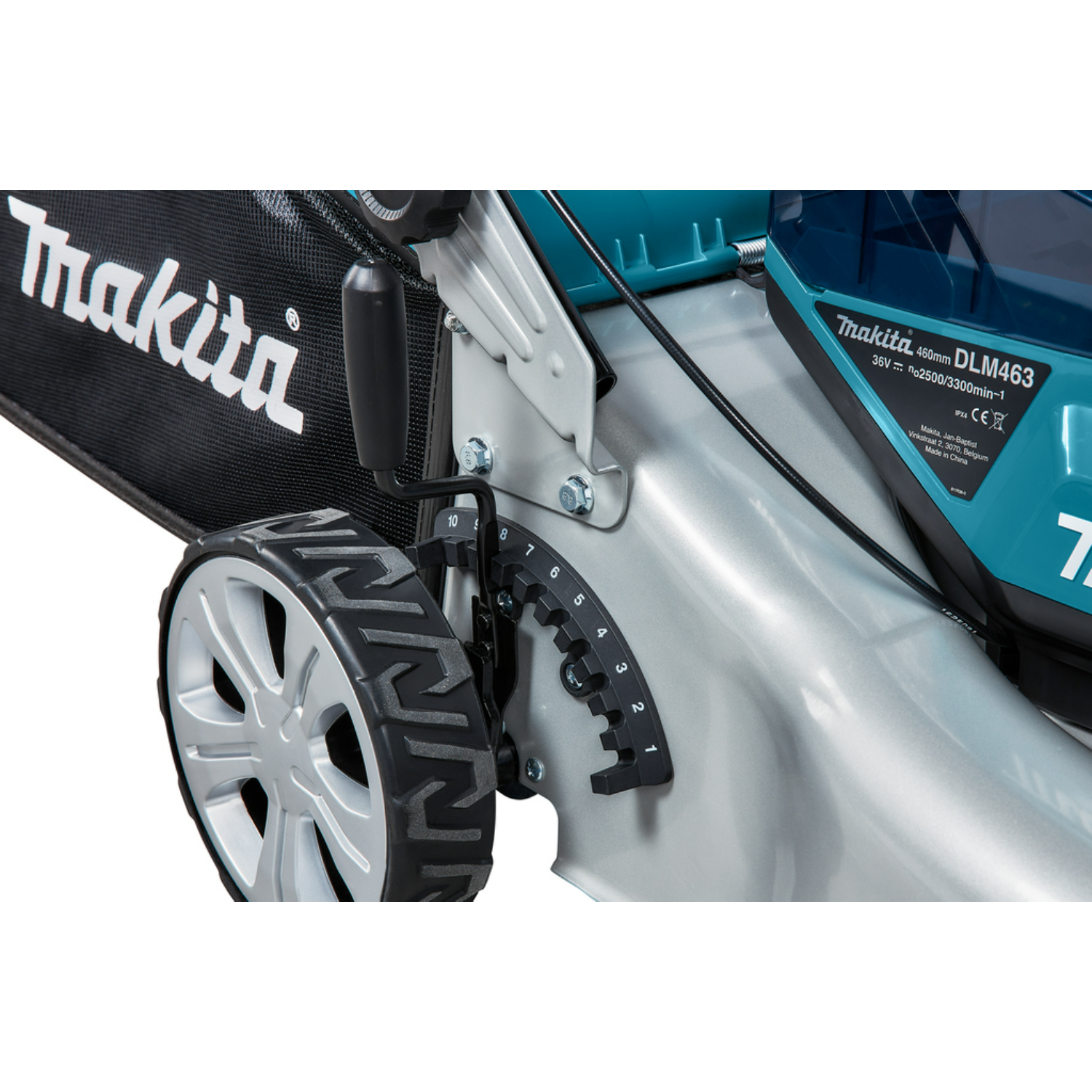 Makita DLM463PT2 (2X18V) Li-Ion Accu Grasmaaier set (2 x 5,0Ah) - 46cm - 60L - 1600 m²