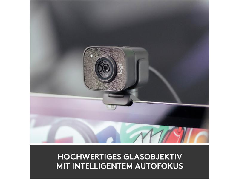 Logitech Webcam StreamCam Grafit Full-HD Streaming Webcam mit USB-C Anbindung