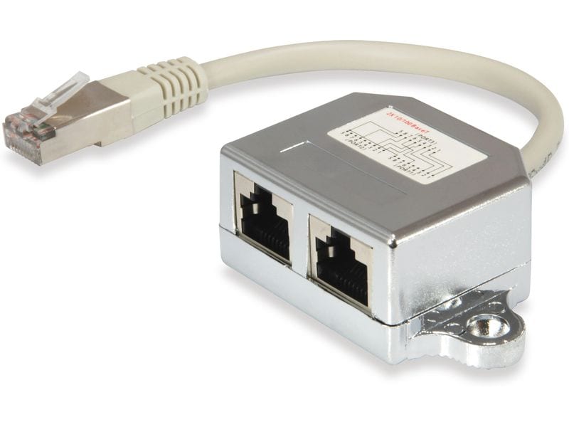 equip Anschlussverdoppler 2x 100Mbps LAN 1 Stück Ein RJ45-Stecker an zwei RJ45-Buchsen