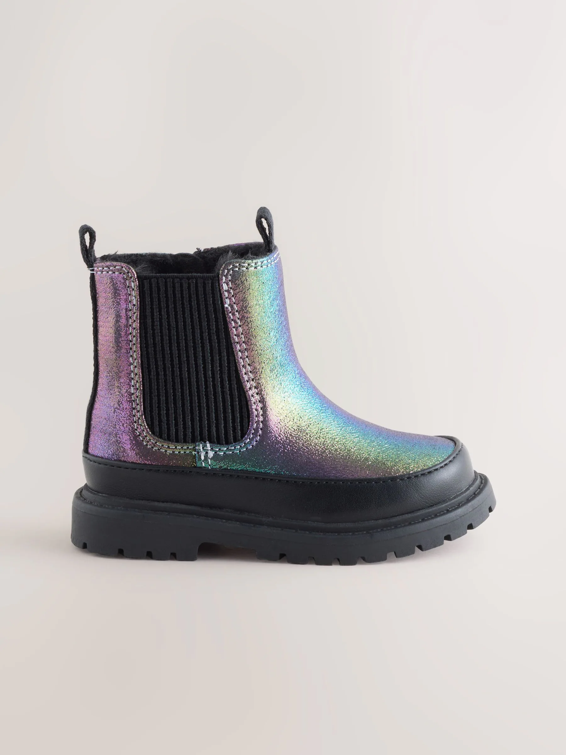 Regenboogprint - Wijde Chelsea enkellaars