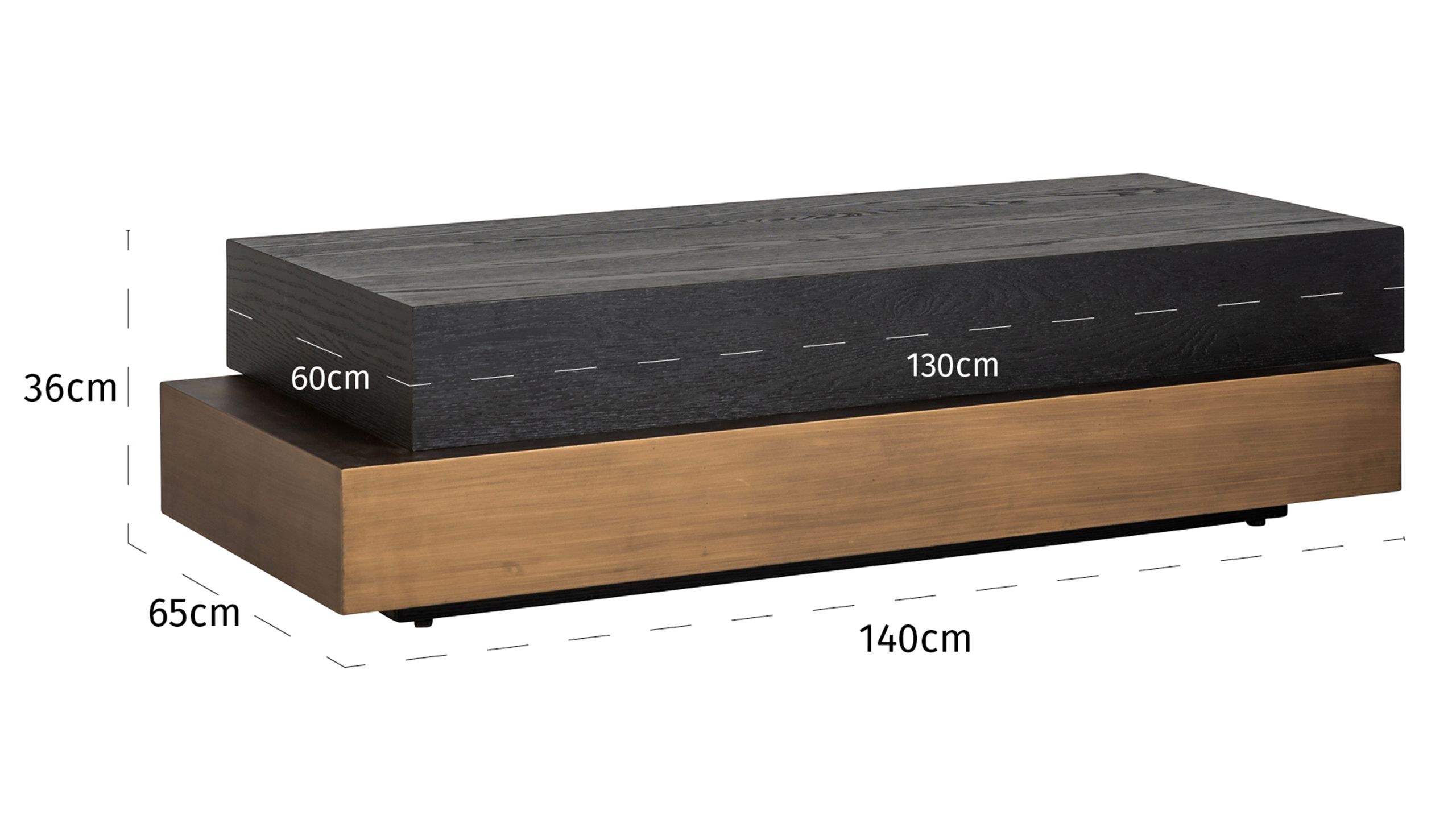 Salontafel 211172 Cambon B140 x D65 x H36 cm