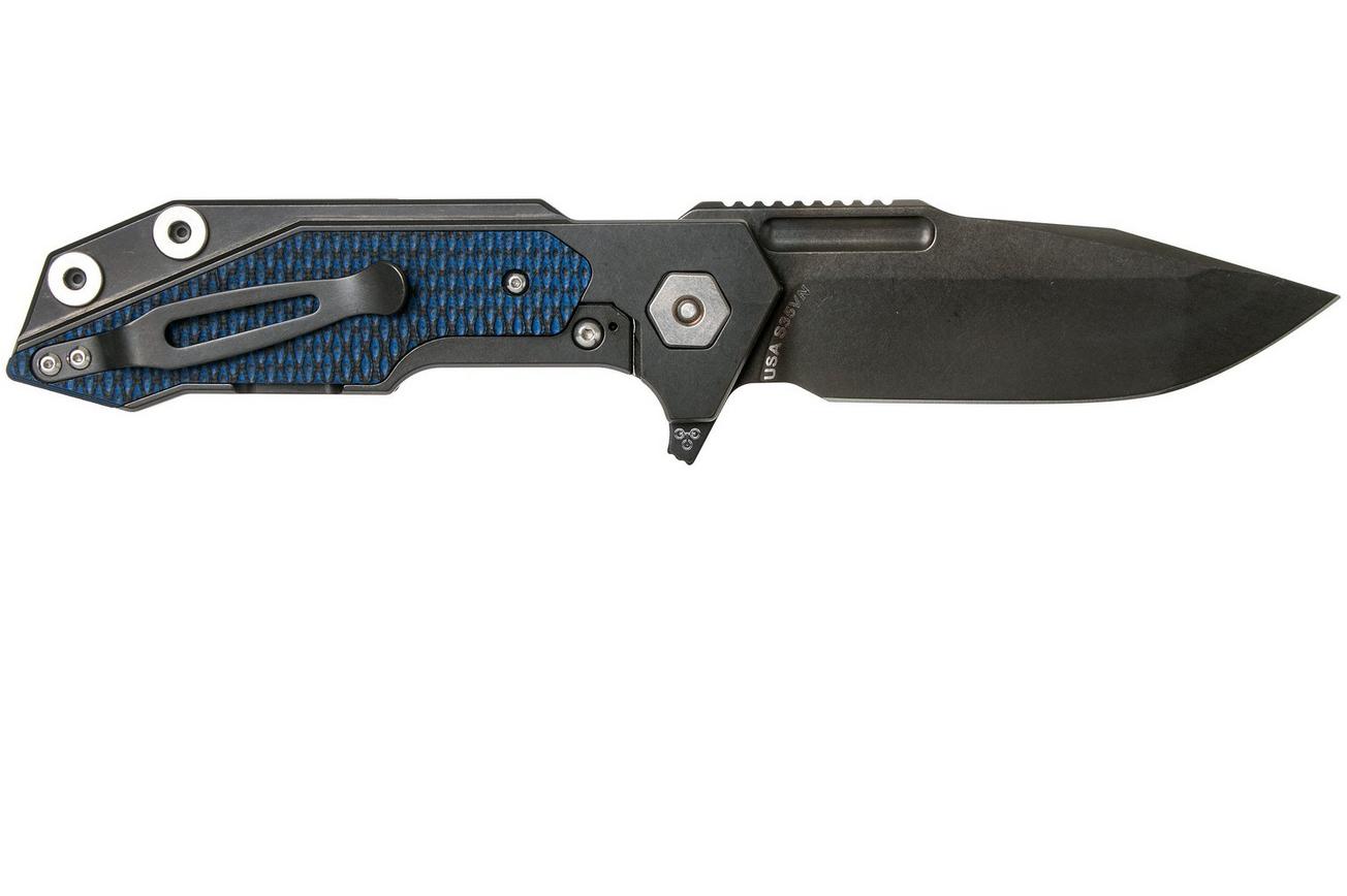 Rick Hinderer Fulltrack Spanto Black DLC S35VN Black/Blue G10 zakmes