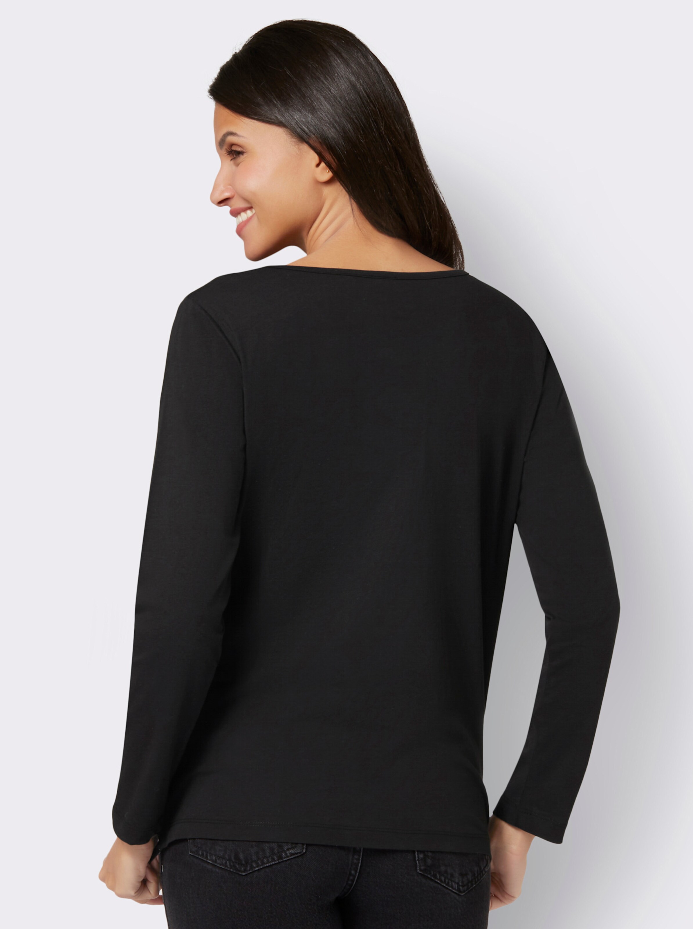 Shirt mit Glitzer-Druck im Vorderteil