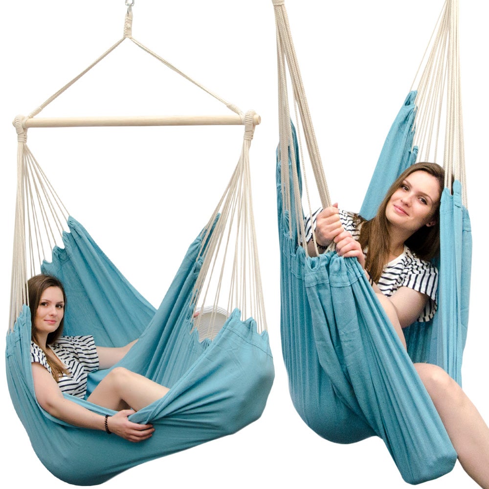 Hangstoel/relaxstoel 190x140cm tot 150kg in Pacific Blue