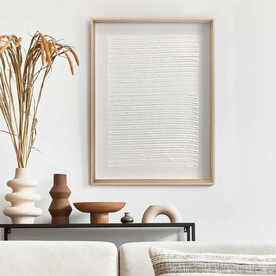 Schilderij 3D Art Small Reading - 40x30cm - Wit