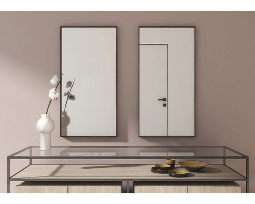 Rimini spiegel 80 x 41 cm zwart