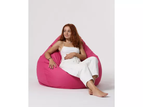 Pouf poire rose Premium XXL