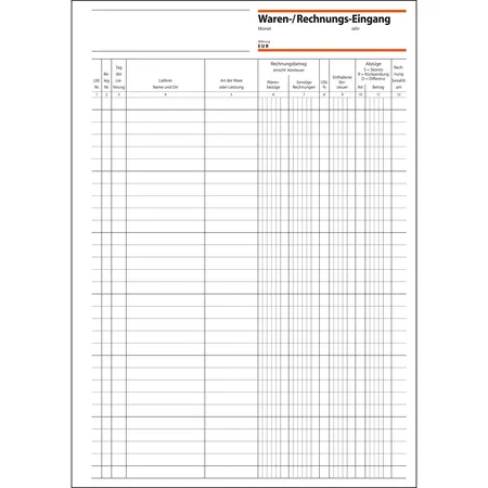 Sigel WG415 Waren/Rechnungseingang A4 50 Blatt