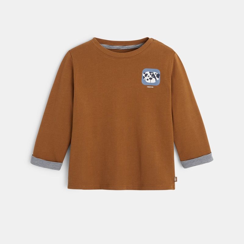 T-shirt chien marron bébé garçon