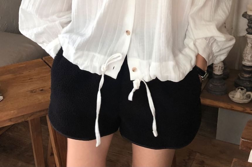 SeoulPop - Blouse met lange mouwen en knoopjes